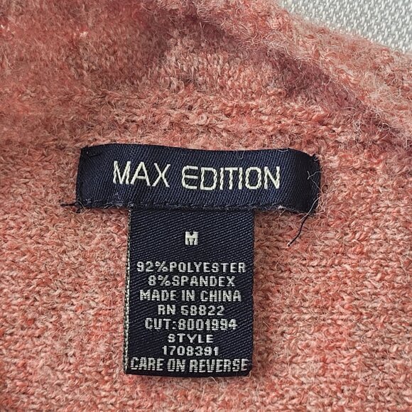 Max Edition boat neck pink oversized sleeves pullover sweater size M - Picture 7 of 8